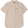 Camisa masculina de manga curta LYLE & SCOTT de algodão branco médio