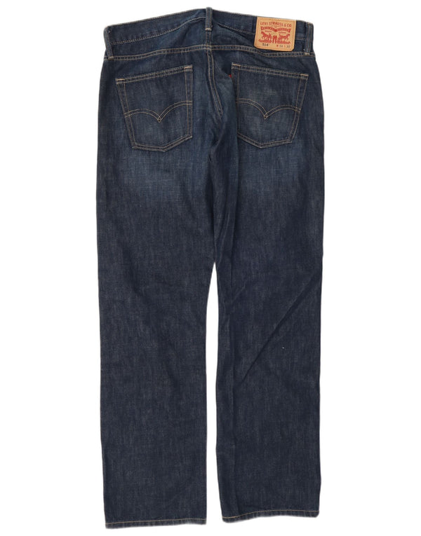Levi's Masculino 514 Straight Jeans W34 L32 Azul Marinho Algodão