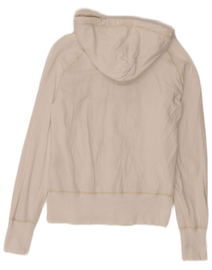 Suéter feminino Lee com capuz e zíper gráfico UK 10 pequeno branco
