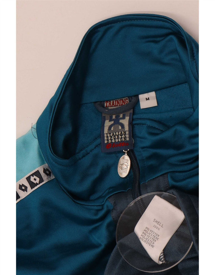 Lotto Mens Graphic Tracksuit Top Jacket Médio Azul Colorblock Poliéster