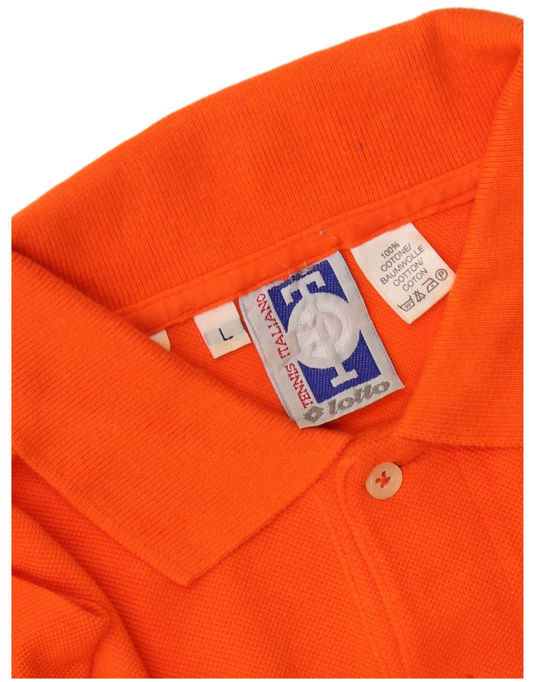 Camisa polo masculina LOTTO grande algodão laranja