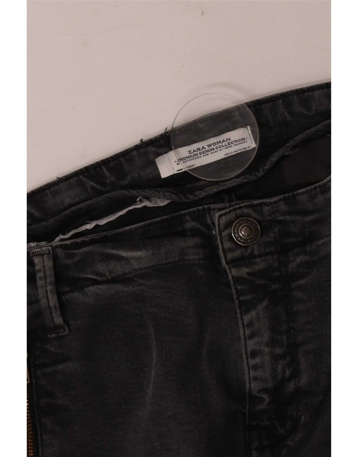 Calça jeans feminina Zara Cargo Slim EU 42 grande W32 L28 cinza