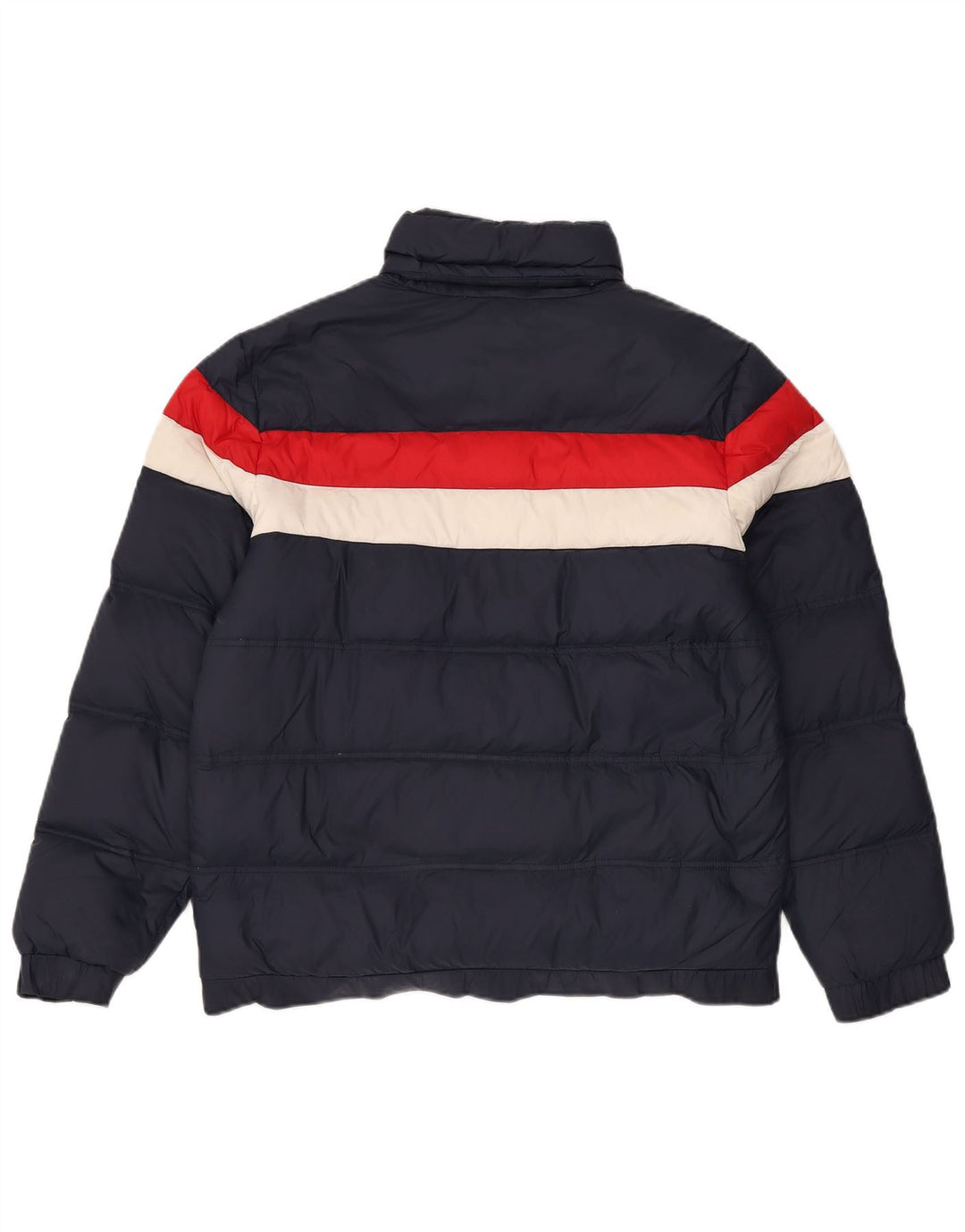 Jaqueta acolchoada masculina LOTTO Reino Unido 40 grande bloco colorido azul marinho nylon