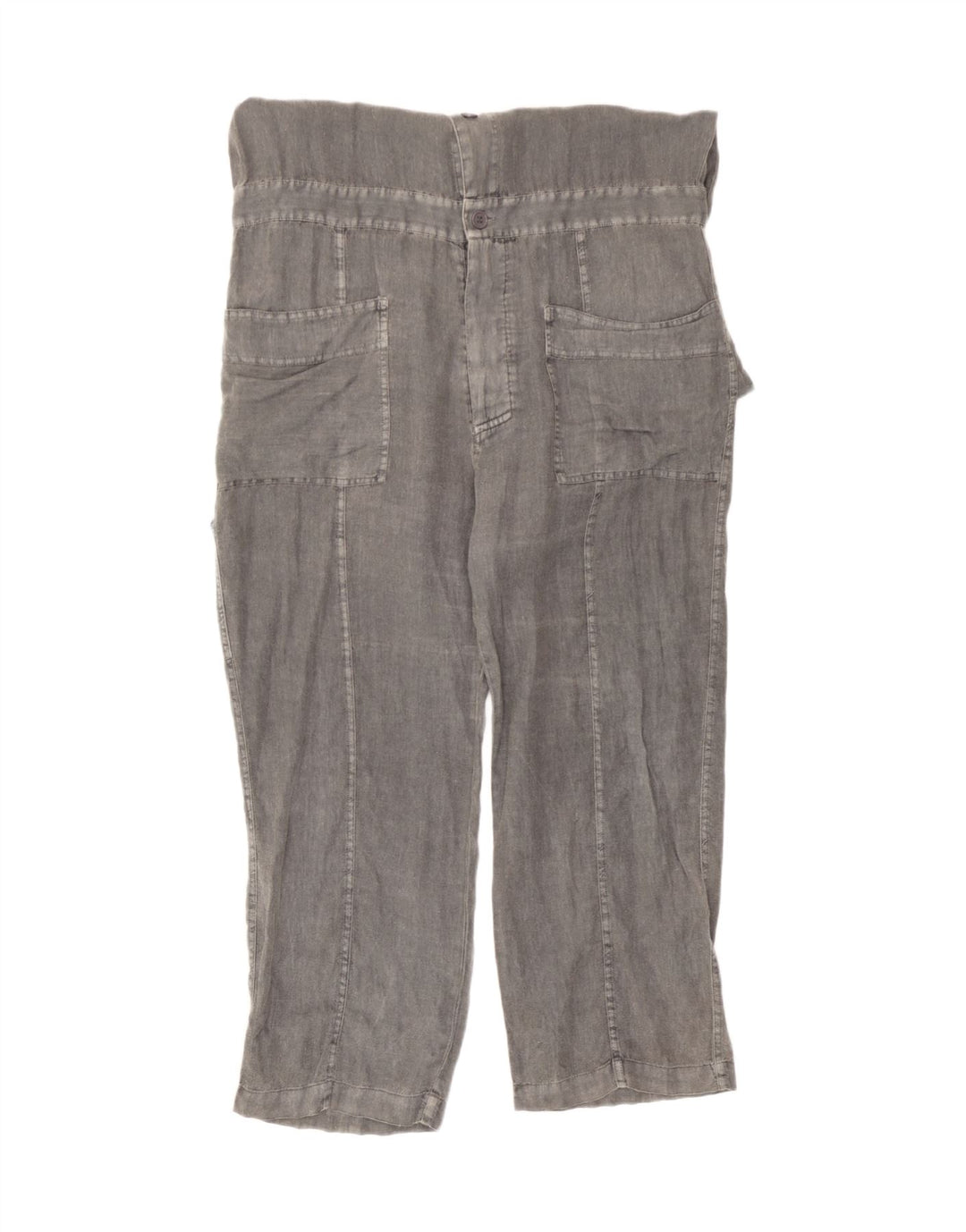 Macacão feminino Zara Oversized UK 14 linho cinza médio