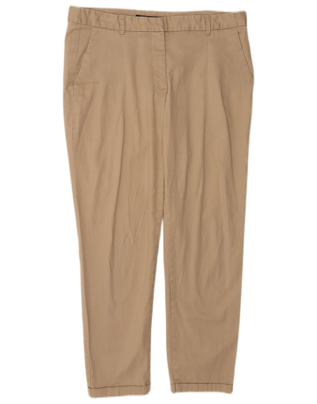 Zara Calça Chino Feminina Slim EU 40 Médio W30 L25 Bege