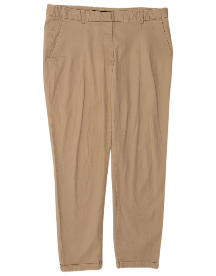 Zara Calça Chino Feminina Slim EU 40 Médio W30 L25 Bege