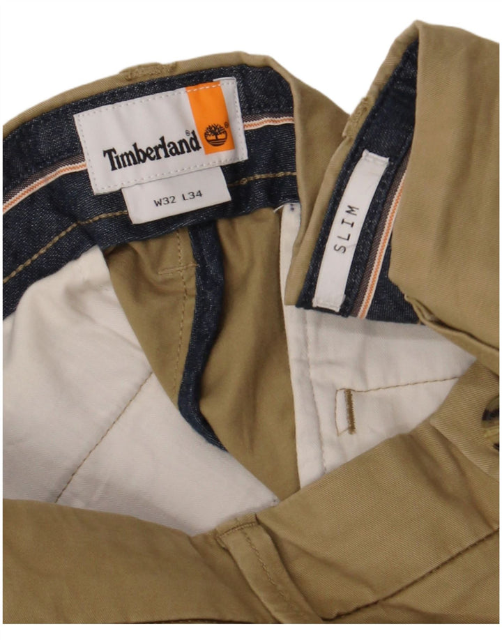 Calças Chino Slim Masculinas Timberland W32 L30 Bege