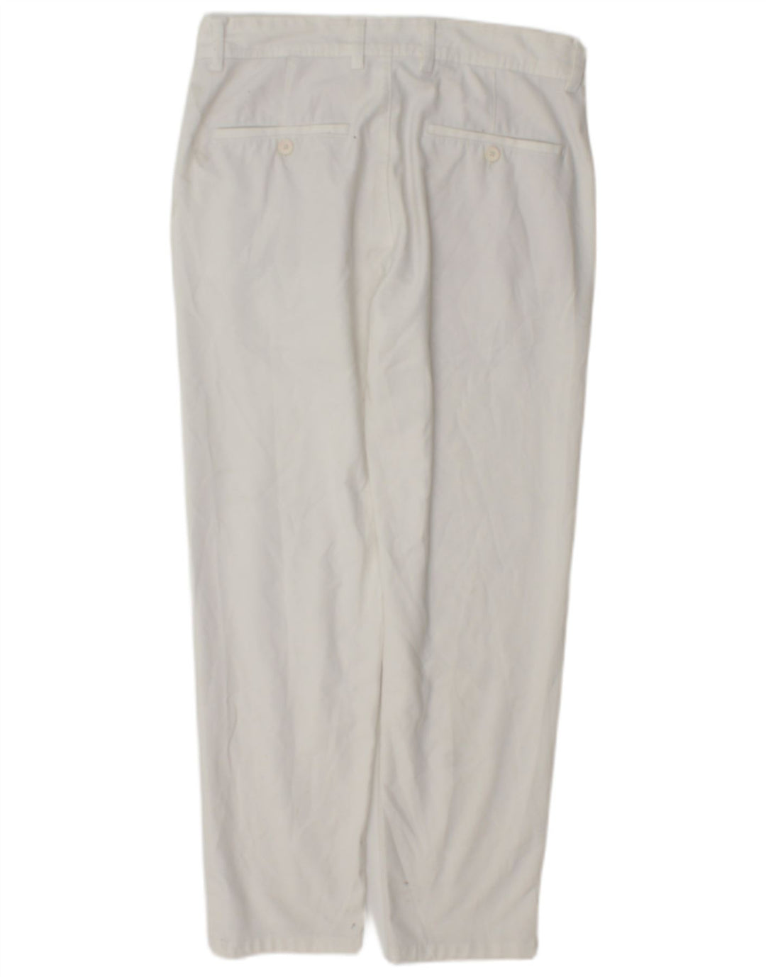 Zara Mens Slim Chino Calças EU 38 Pequeno W30 L28 Poliéster Branco