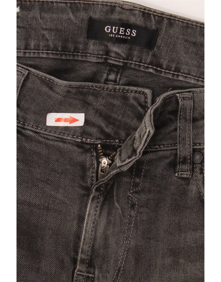 Guess Mens Angels Slim Jeans W30 L32 Cinza Algodão
