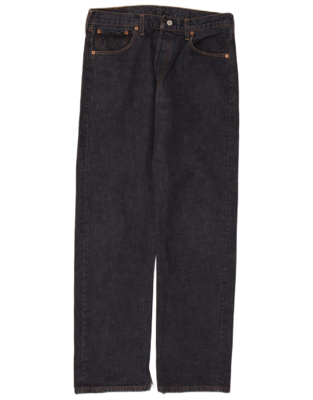 Levi's Masculino 501 Straight Jeans W34 L32 Azul Marinho Algodão