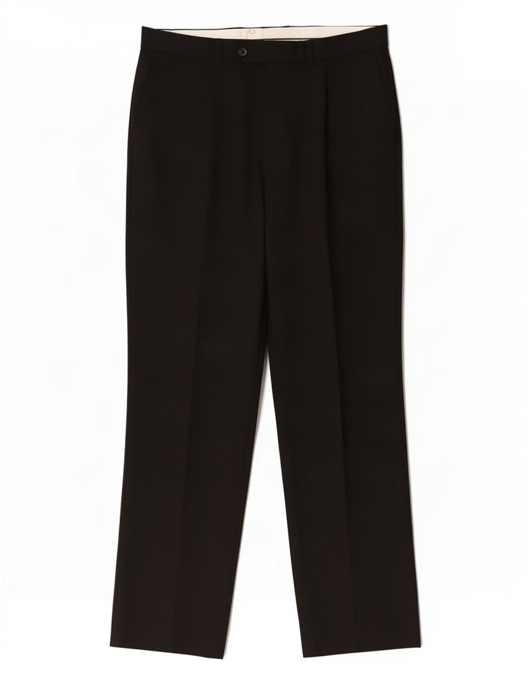 Calça masculina de terno reto Marks & Spencer W34 L31 poliéster preto