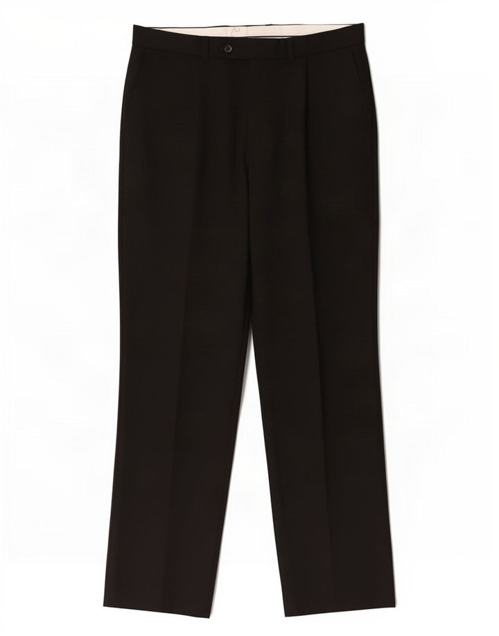 Calça masculina de terno reto Marks & Spencer W34 L31 poliéster preto
