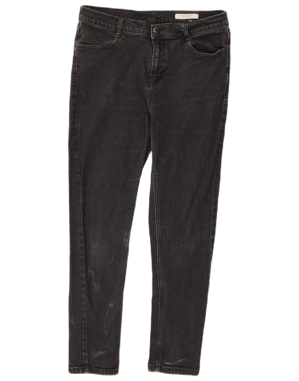 Jeans skinny feminino Marks & Spencer Reino Unido 12 médio W30 L26 algodão preto