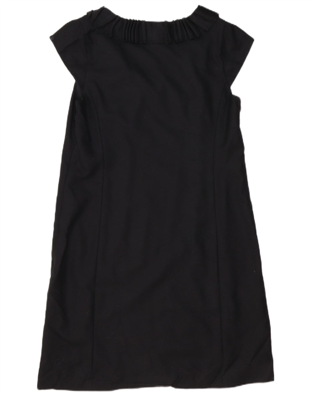 J. CREW Vestido feminino evasê US 12 grande lã preta