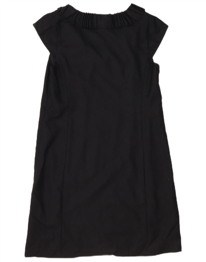 J. CREW Vestido feminino evasê US 12 grande lã preta