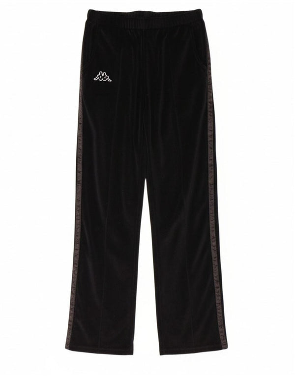 Calça de treino feminina de veludo KAPPA UK 10 poliéster preto pequeno