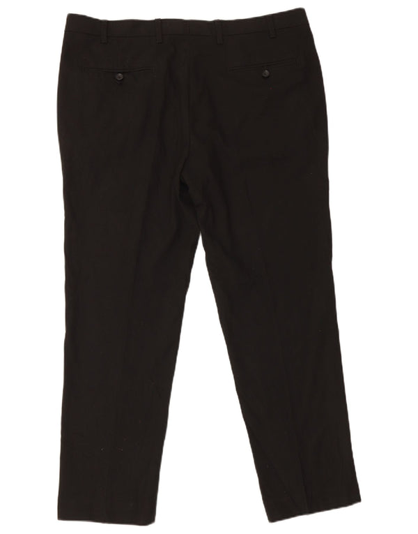 Calça masculina Marks & Spencer Slim Suit W38 L29 poliéster preto