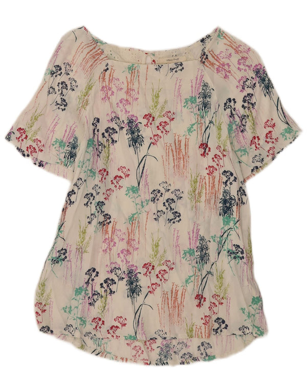 Blusa Feminina White Stuff Top UK 10 Pequena Viscose Floral