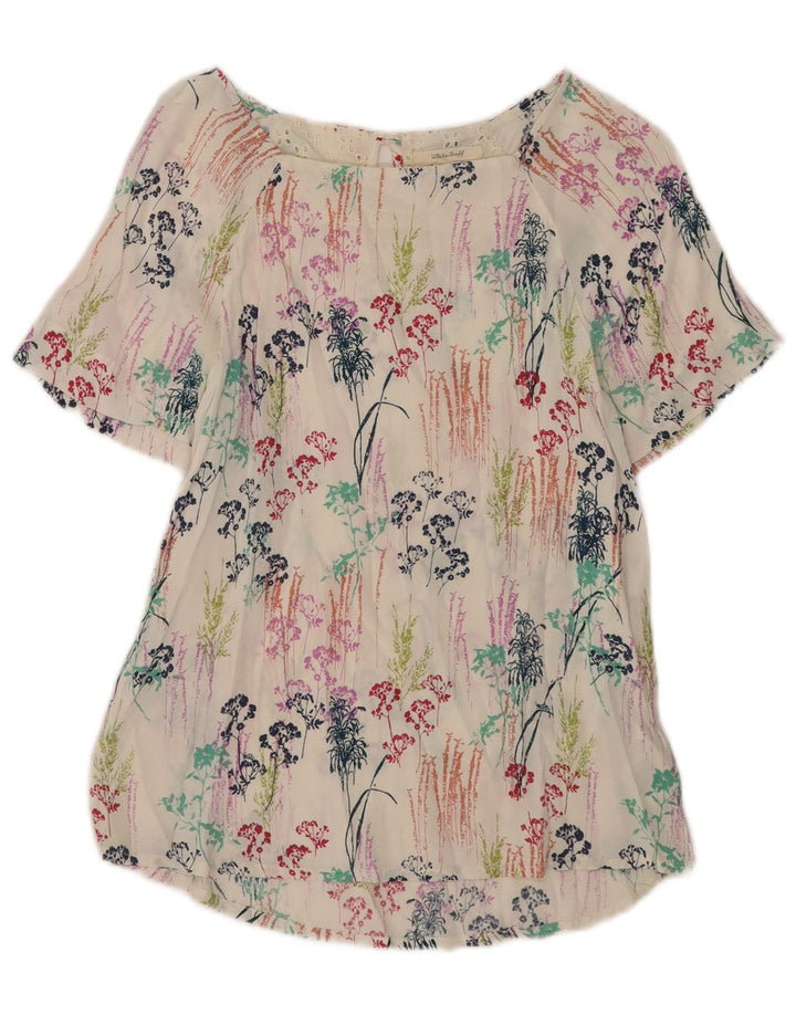 Blusa Feminina White Stuff Top UK 10 Pequena Viscose Floral
