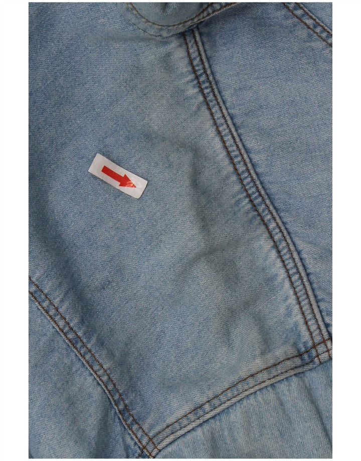 HOLIDAY Camisa jeans masculina de algodão azul médio