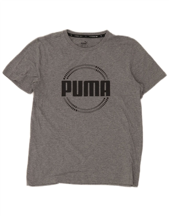 Camiseta PUMA Meninos Graphic 13-14 Anos Cinza Salpicado