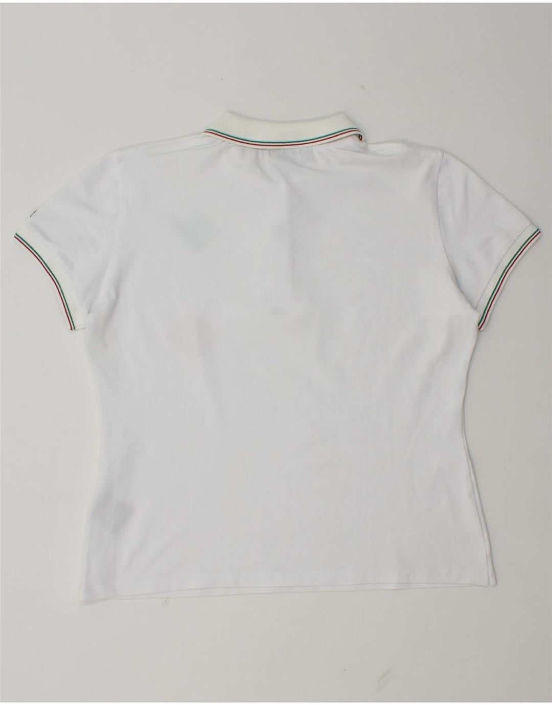 Camisa polo feminina Slam UK 14 grande branco Argyle / diamante poliamida