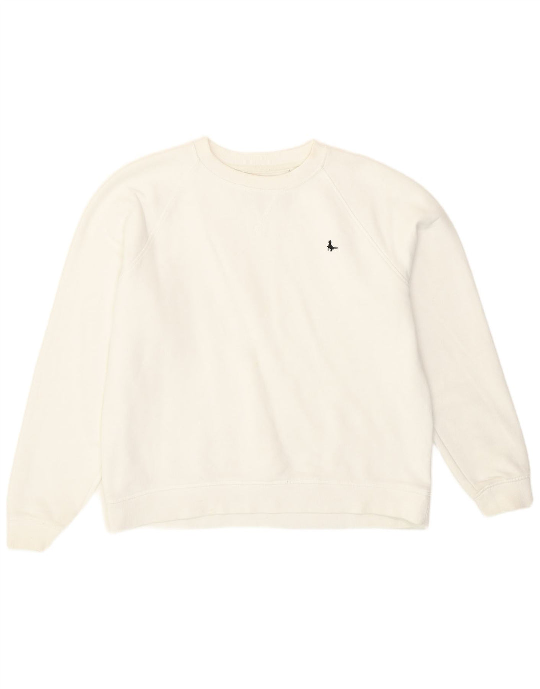 Jack Wills moletom feminino jumper Reino Unido 14 grande algodão branco