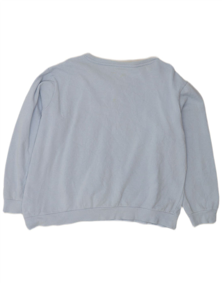 Fila moletom feminino oversized crop gráfico jumper UK 16 grande azul