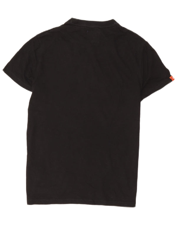 Camiseta masculina Superdry Top médio algodão preto