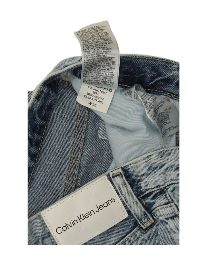 Calvin Klein Masculino Bootcut Jeans W30 L33 Azul Algodão