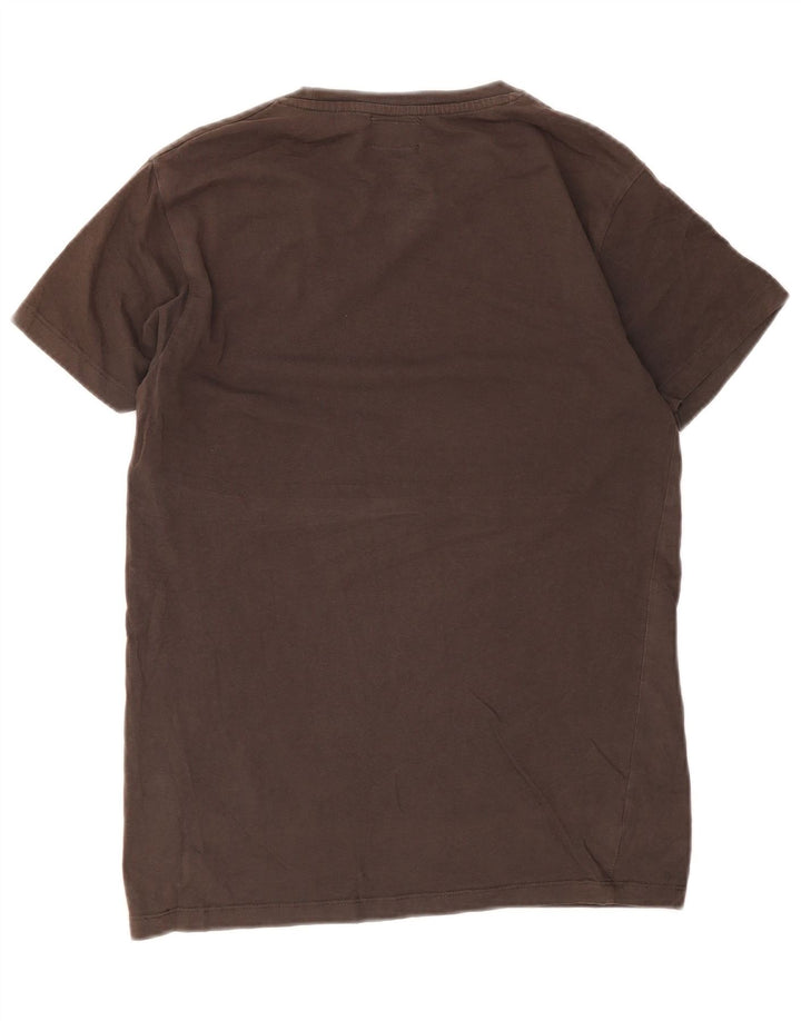 Camiseta gráfica masculina Jack & Jones grande marrom