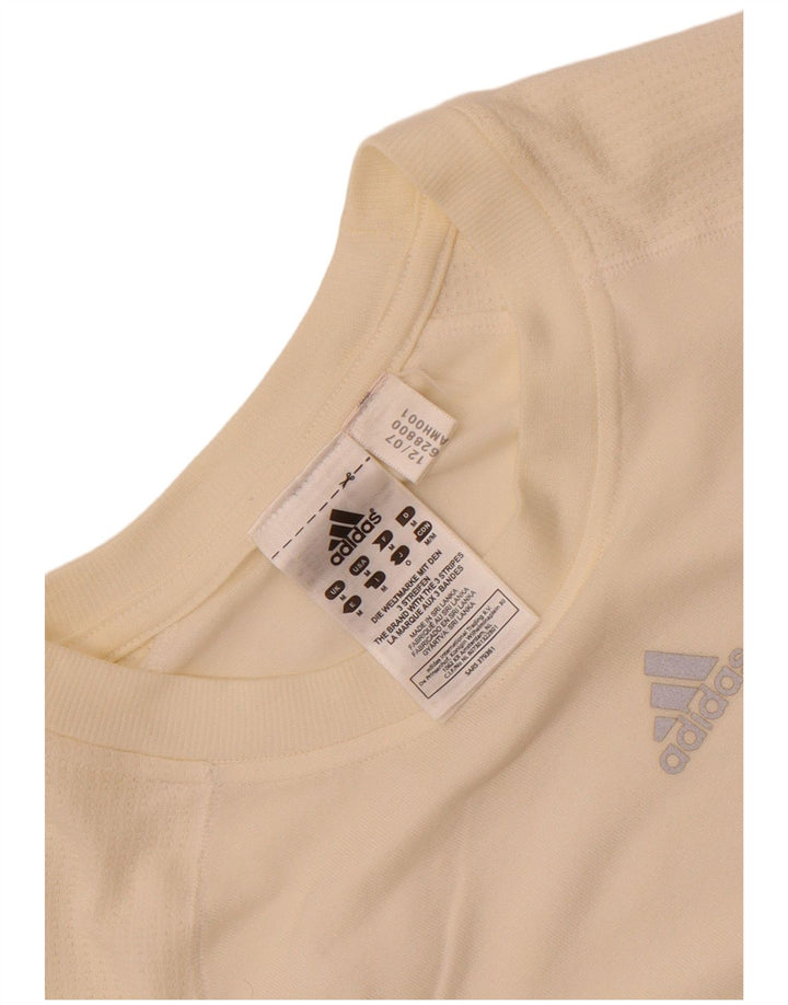 Adidas Mens Camiseta Top Médio Branco Nylon