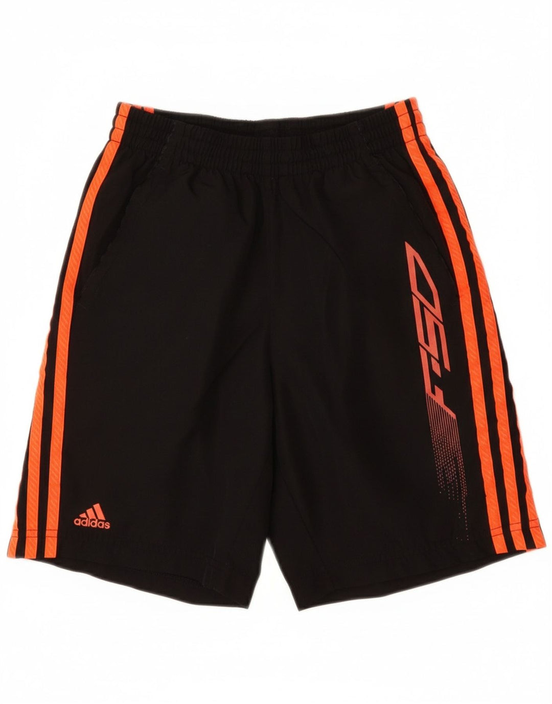 Shorts esportivos gráficos ADIDAS F50 para meninos 11-12 anos preto poliéster