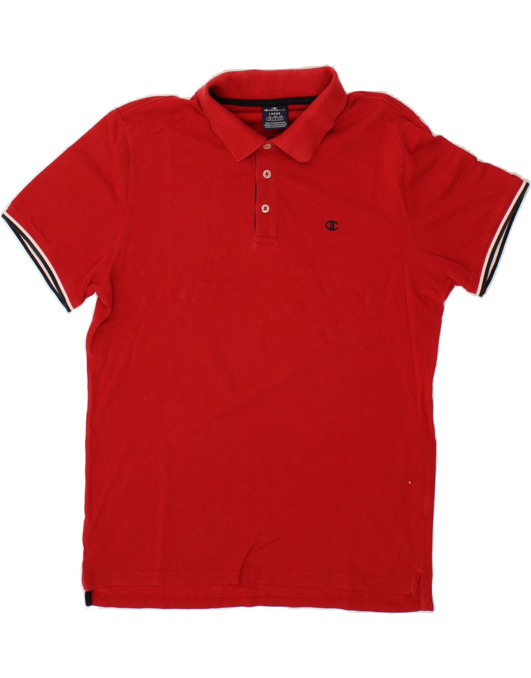CHAMPION Mens Polo Shirt Large Red Vintage Champion and Second-Hand Champion from Messina Hembry 