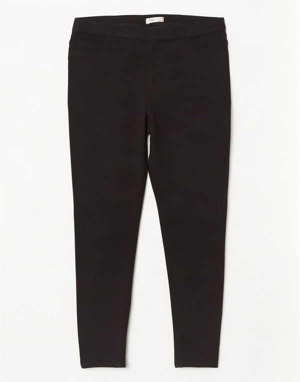 Jeans Marks & Spencer feminino de cintura alta Jegging UK 18 XL W36 L26 preto