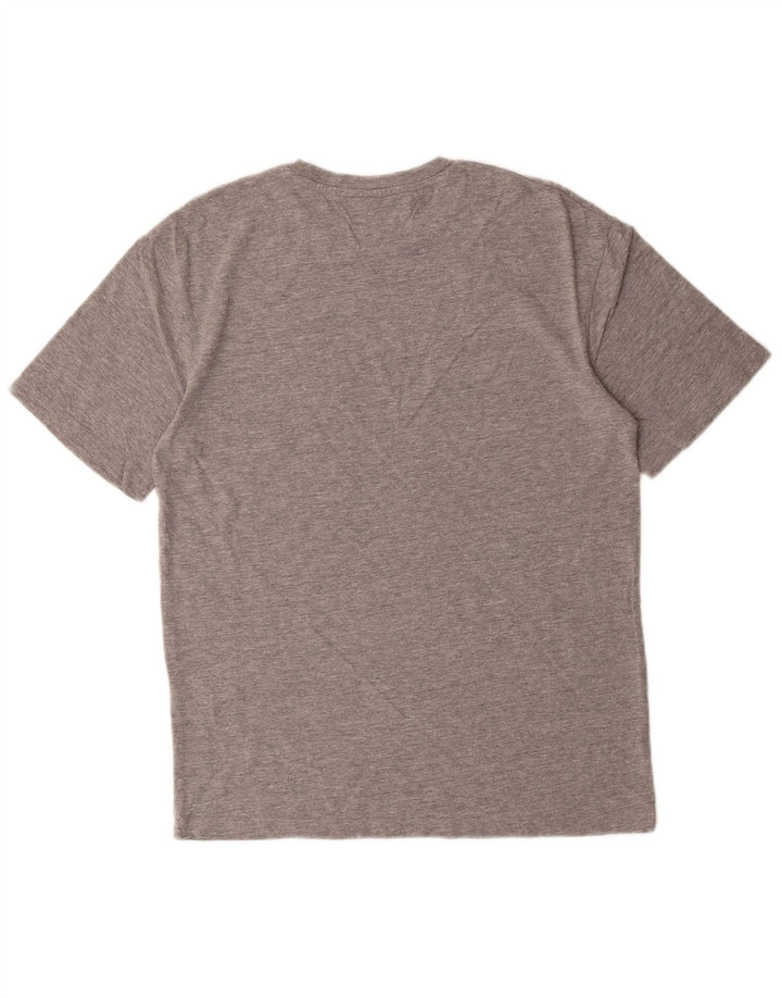 Camiseta masculina JACK & JONES pequena de algodão cinza