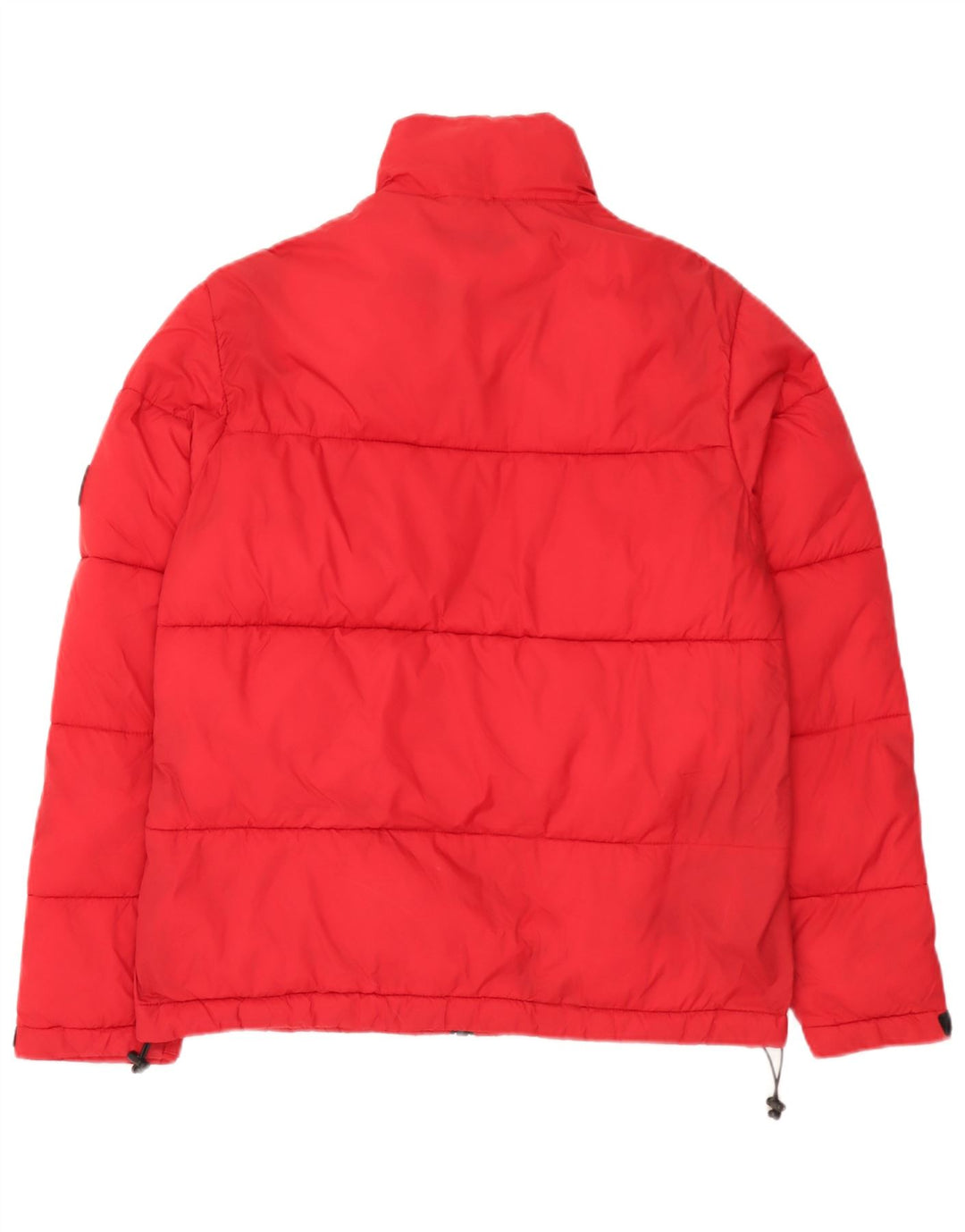 Jaqueta acolchoada masculina Zara UK 38 poliamida vermelha média