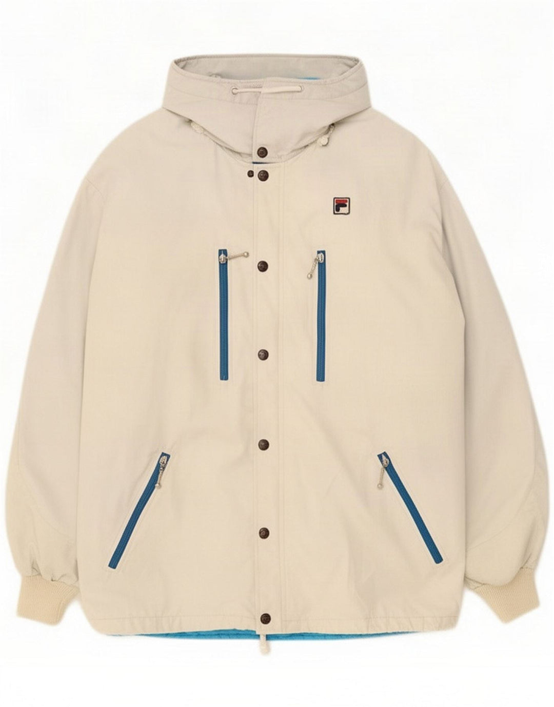 Jaqueta corta-vento masculina Fila IT 52 XL cinza