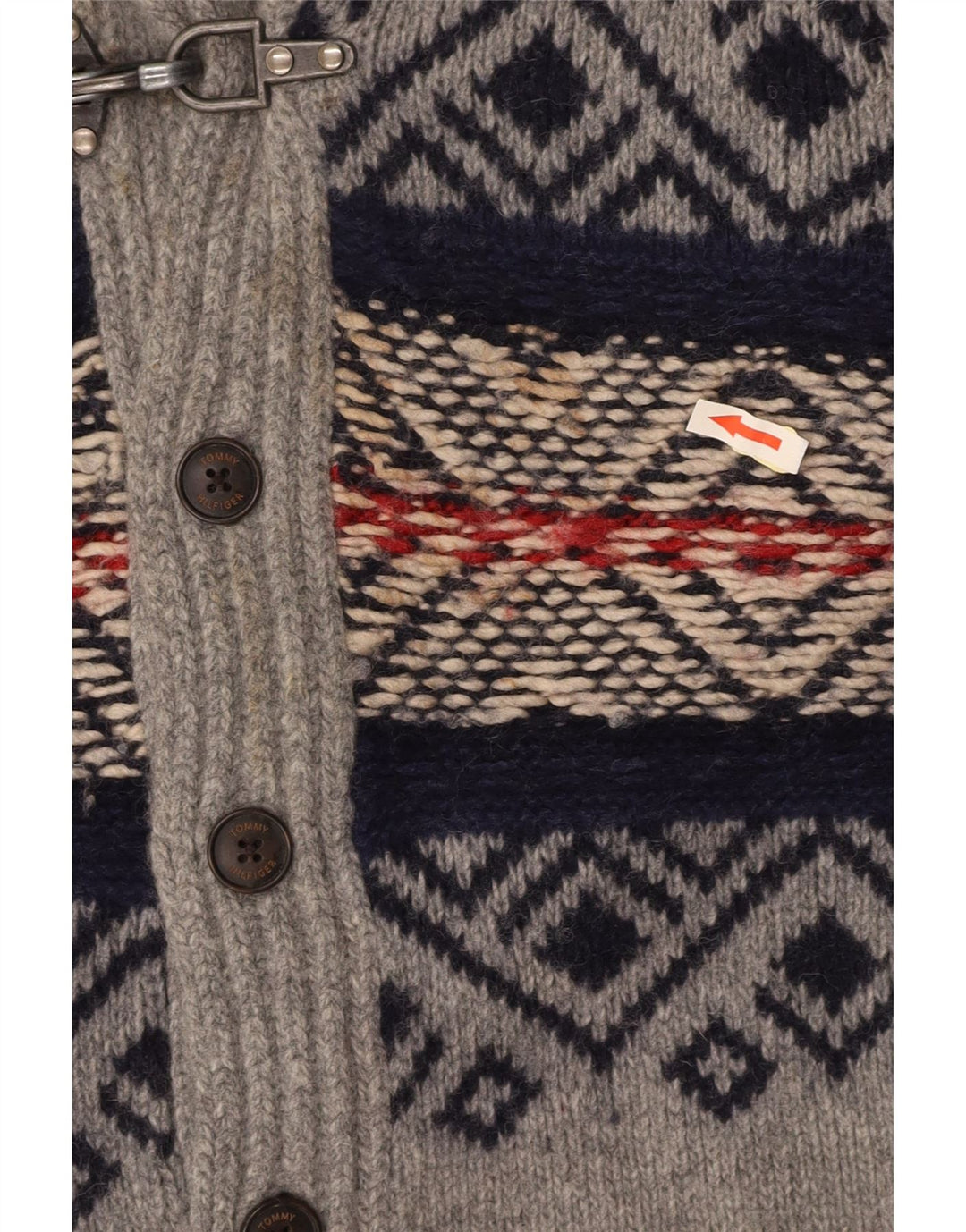 Suéter cardigã masculino TOMMY HILFIGER 15-16 anos cinza Fair Isle