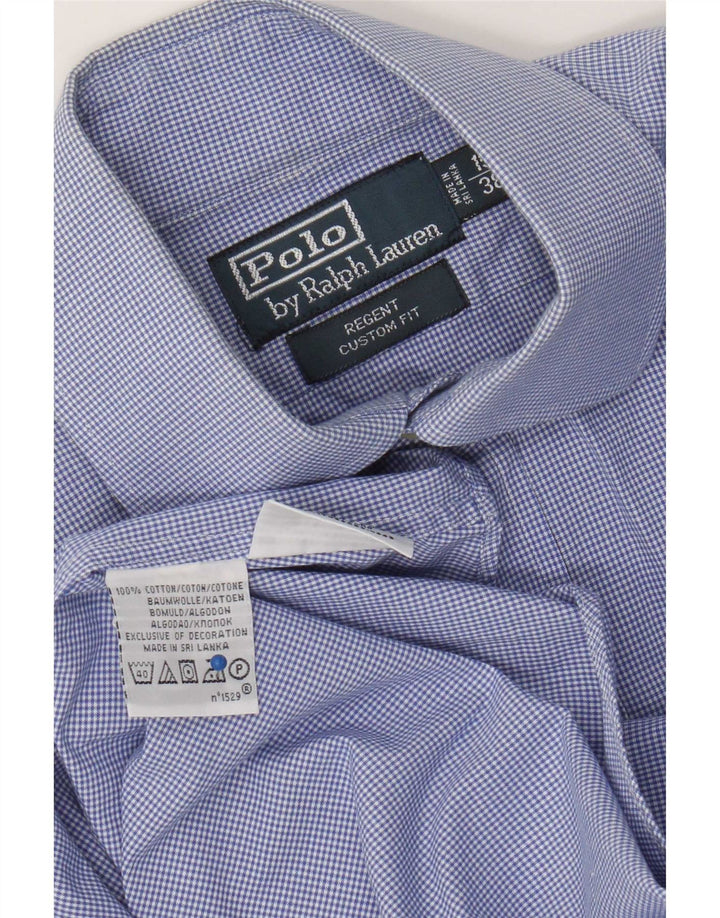Polo Ralph Lauren Mens Regent Camisa Tamanho 38 15 Médio Azul Gingham