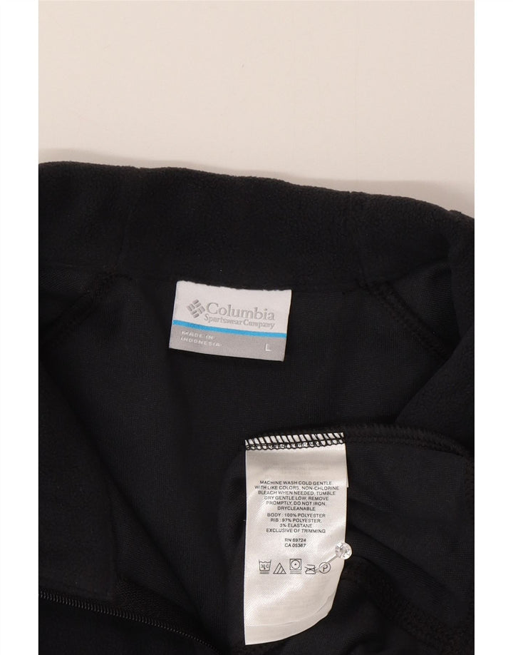 Suéter de lã masculino COLUMBIA com zíper e gola grande azul marinho poliéster