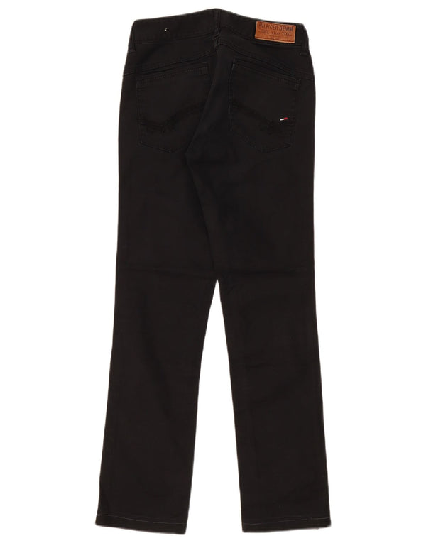 Calça casual feminina Tommy Hilfiger Victoria Super Low W27 L28 preta