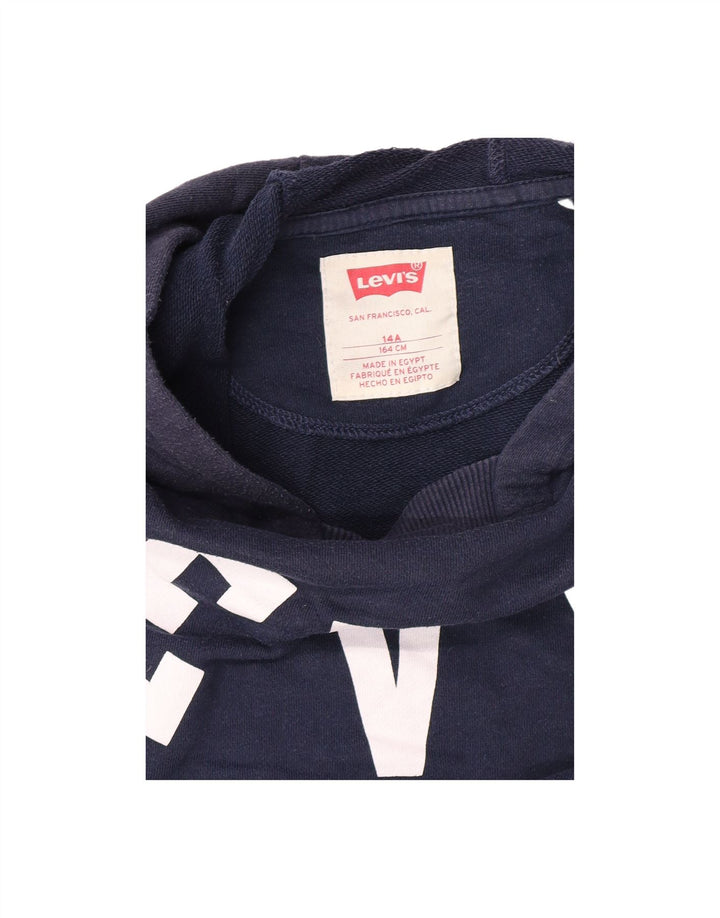 Suéter gráfico com capuz para meninas LEVI'S 13-14 anos azul marinho