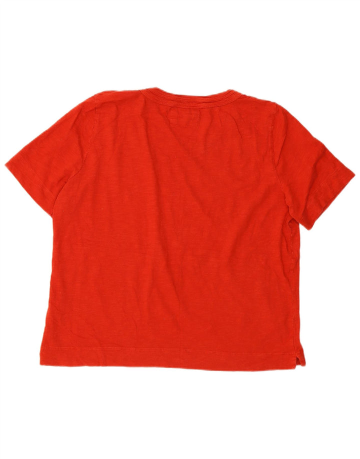 Camiseta feminina Whistle UK 14 grande algodão vermelho