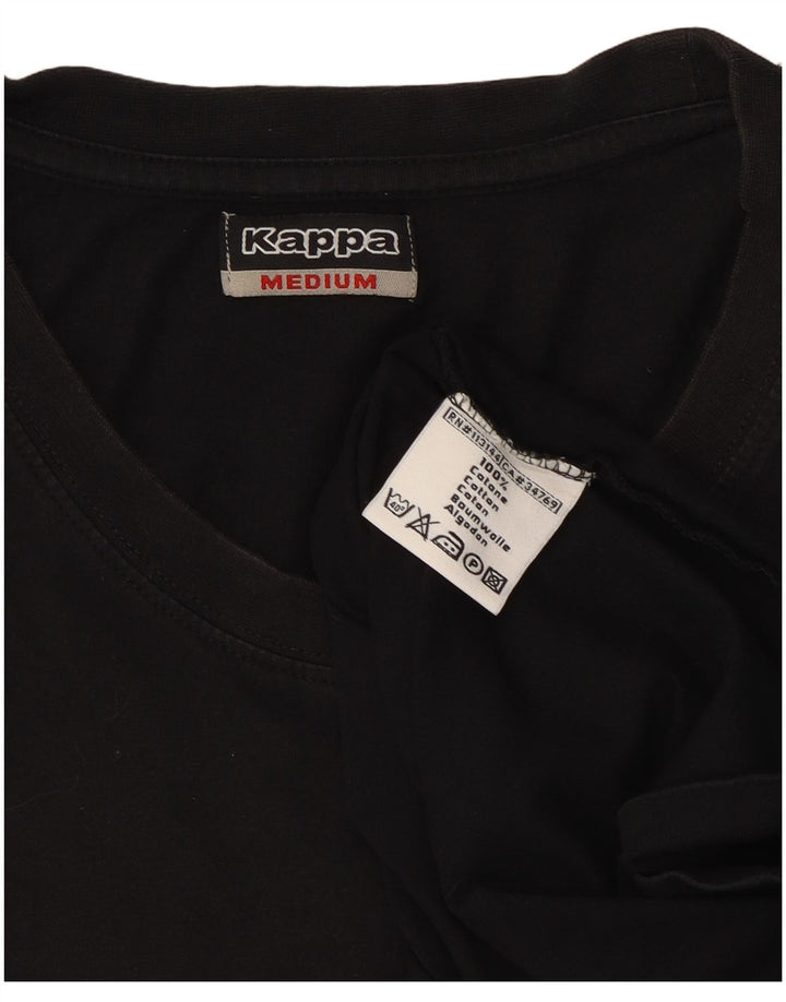 Kappa Mens Colete Top Médio Algodão Preto