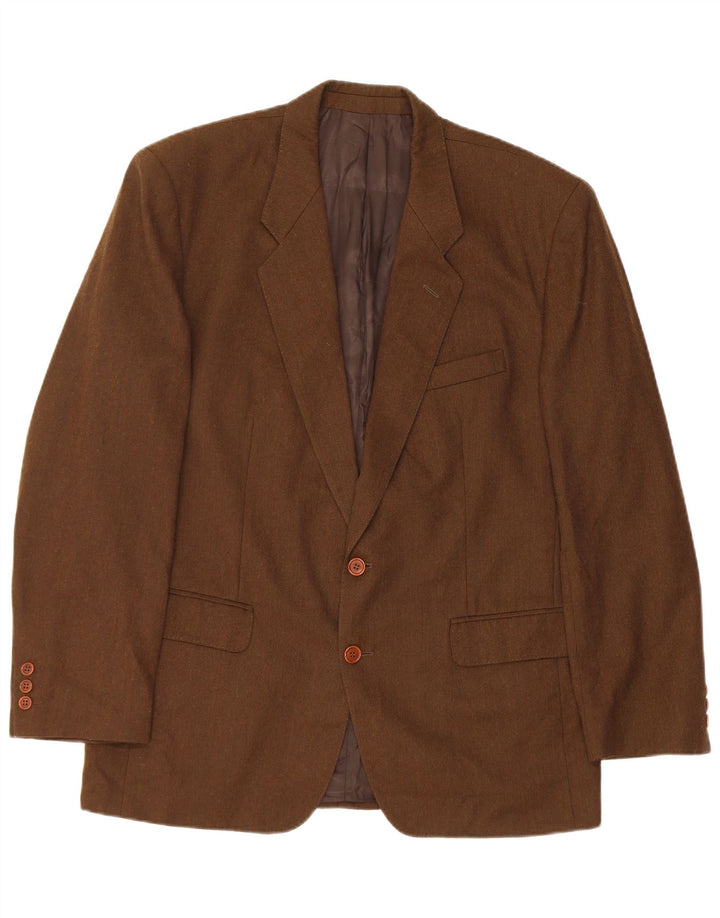 Jaqueta blazer masculina Massimo Dutti com 2 botões UE 52 grande lã marrom