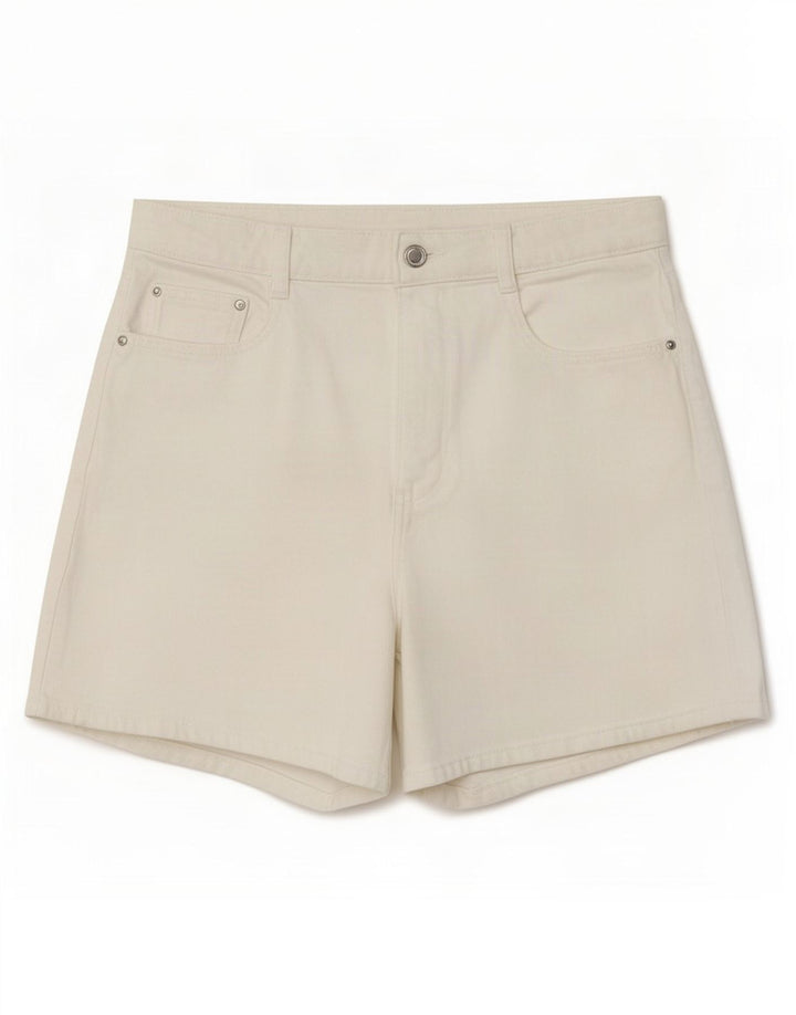Shorts jeans feminino Zara EU 40 médio W30 branco