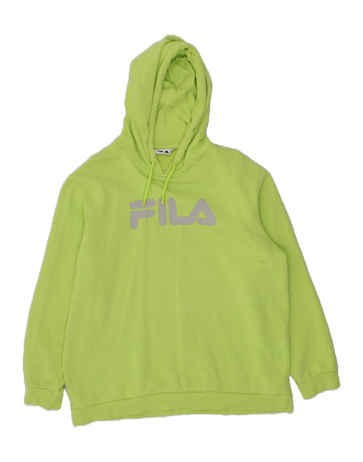 FILA Boys Graphic Hoodie Jumper 15-16 Years XL  Green Cotton Vintage Fila and Second-Hand Fila from Messina Hembry 