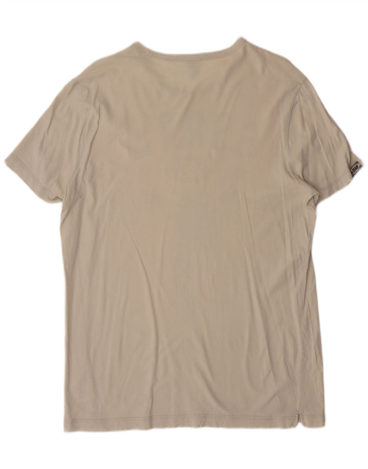 Camiseta G-STAR masculina gráfica grande algodão branco