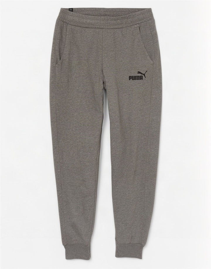 Calça esportiva masculina Puma Joggers pequena cinza manchada